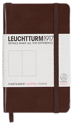  «Карманная записная книжка Leuchtturm1917 точки коричневая (339602)», бренда Leuchtturm1917 - фото №1