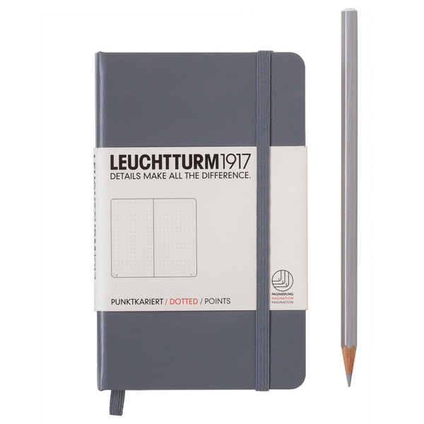  «Карманная записная книжка Leuchtturm1917 точки серая (344778)», бренда Leuchtturm1917 - фото №1