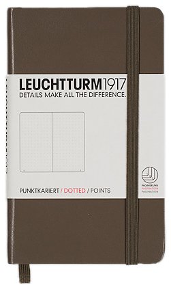  «Карманная записная книжка Leuchtturm1917 точки темно-серая (339599)», бренда Leuchtturm1917 - фото №1