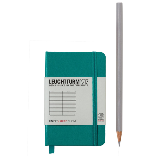 «Записная книжка Leuchtturm1917 Мини линейка изумрудная (344981)», бренда Leuchtturm1917 - фото №1