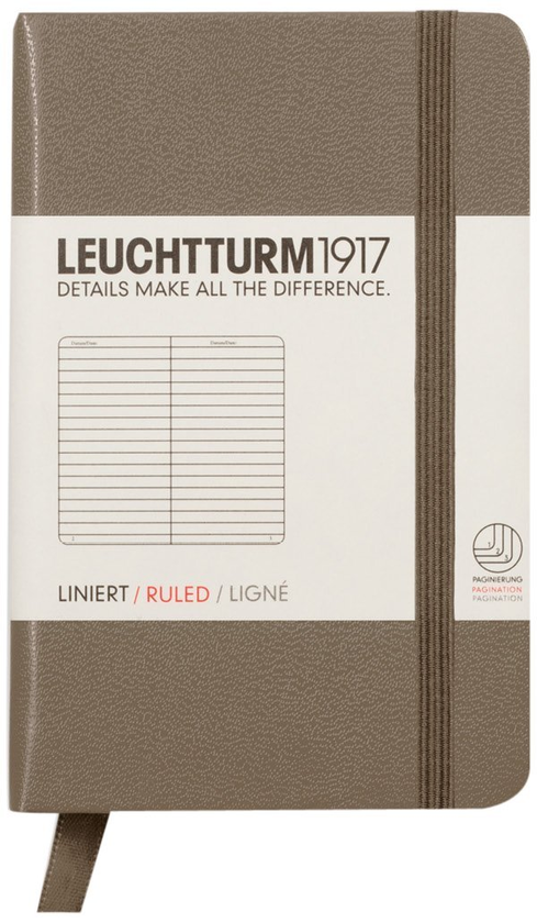  «Записная книжка Leuchtturm1917 Мини линейка темно-серая (343558)», бренда Leuchtturm1917 - фото №1