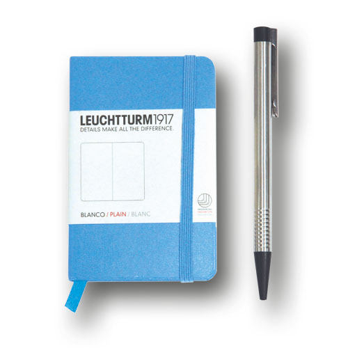  «Записная книжка LEUCHTTURM1917 Мини чистые листы васильковая (343566)», бренда Leuchtturm1917 - фото №1