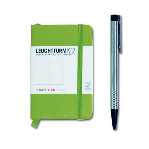  «Записная книжка LEUCHTTURM1917 Мини чистые листы лайм (343567)», бренда Leuchtturm1917 - фото №1