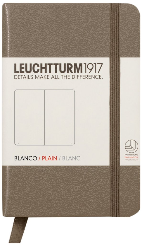  «Записная книжка LEUCHTTURM1917 Мини чистые листы темно-серая (343565)», бренда Leuchtturm1917 - фото №1