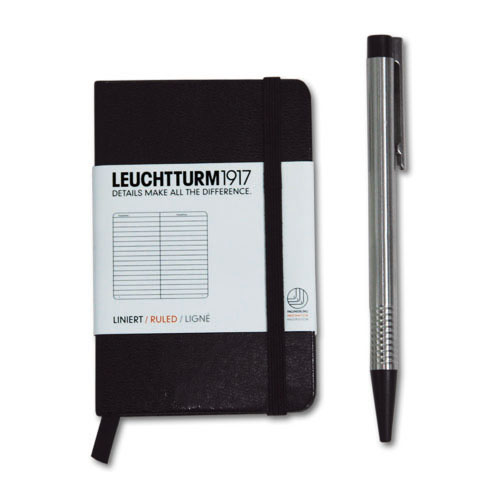  «Записная книжка LEUCHTTURM1917 Мини чистые листы черная (343568)», бренда Leuchtturm1917 - фото №1