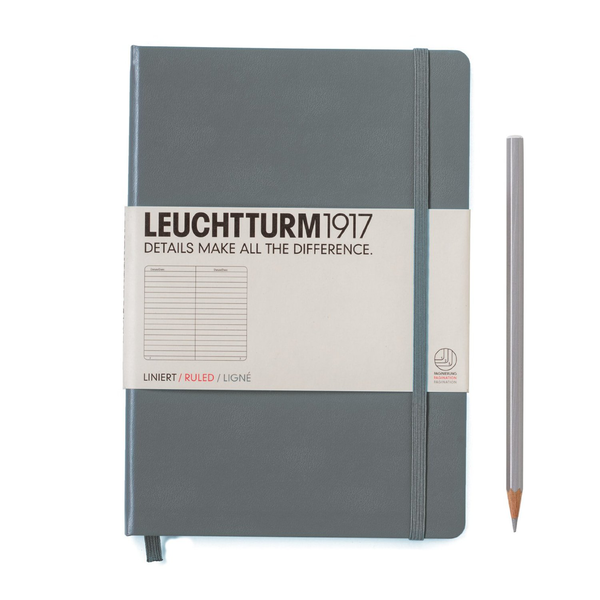  «Нотатник Leuchtturm1917 Medium лінійка сіра (344782)», бренду Leuchtturm1917 - фото №1