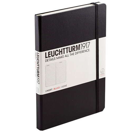  «Нотатник Leuchtturm1917 Medium лінійка чорний (308290)», бренду Leuchtturm1917 - фото №1
