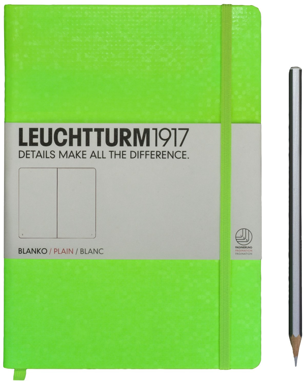  «Записная книжка LEUCHTTURM1917 Medium Neon чистые листы  неон зеленый (345059)», бренда Leuchtturm1917 - фото №1