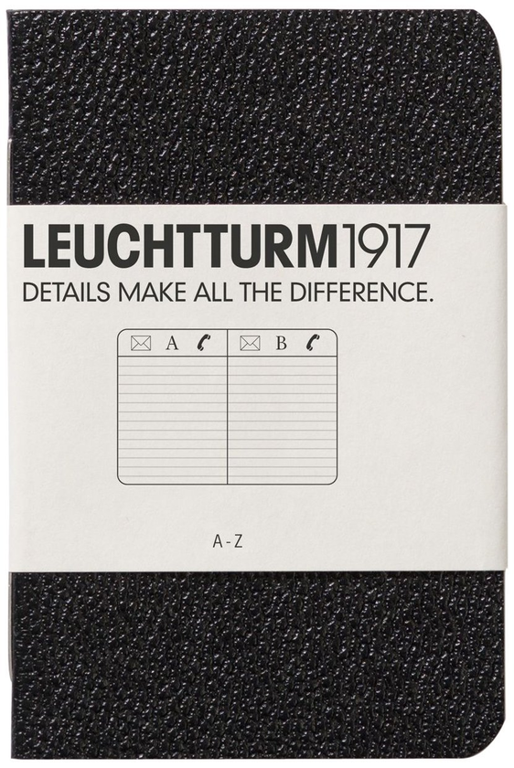 «Адресная записная книжка Leuchtturm1917 X Mini черная (325725)», бренда Leuchtturm1917 - фото №1