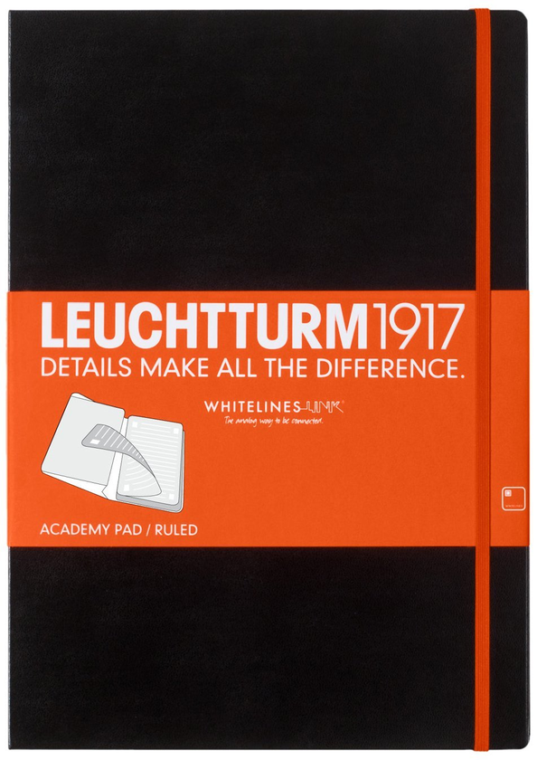 undefined «Записная книжка с отрывными листами LEUCHTTURM1917 Whitelines Link А4 в точку черная (345316)», бренда Leuchtturm1917 - фото №1