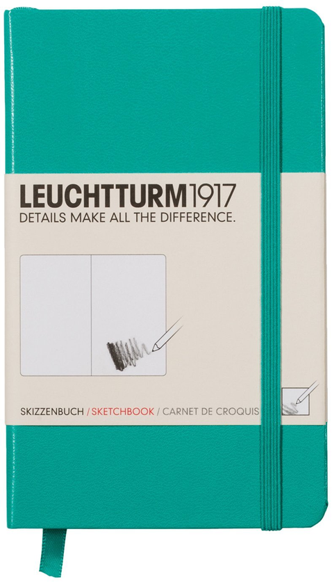  «Скетч-Бук LEUCHTTURM1917 карманный изумрудный (344993)», бренда Leuchtturm1917 - фото №1