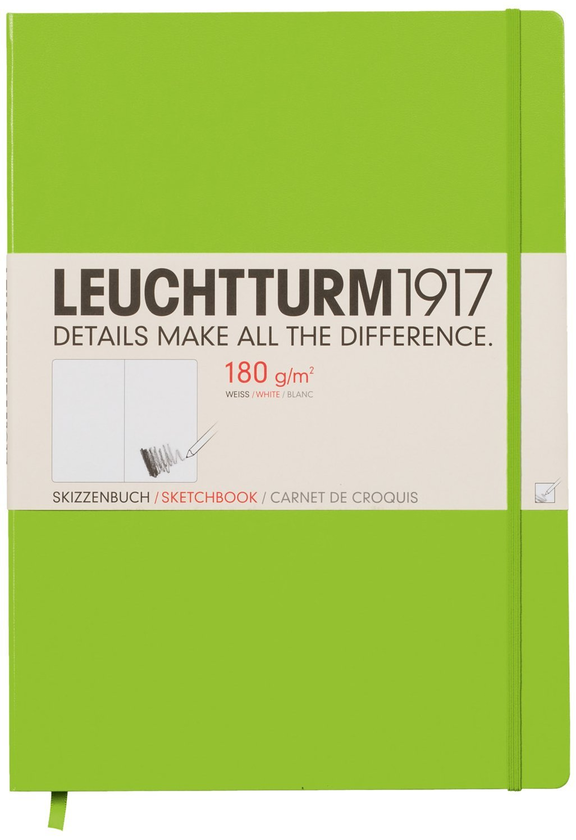  «Скетч-Бук LEUCHTTURM1917 Master Slim А4+ лайм (344674)», бренду Leuchtturm1917 - фото №1