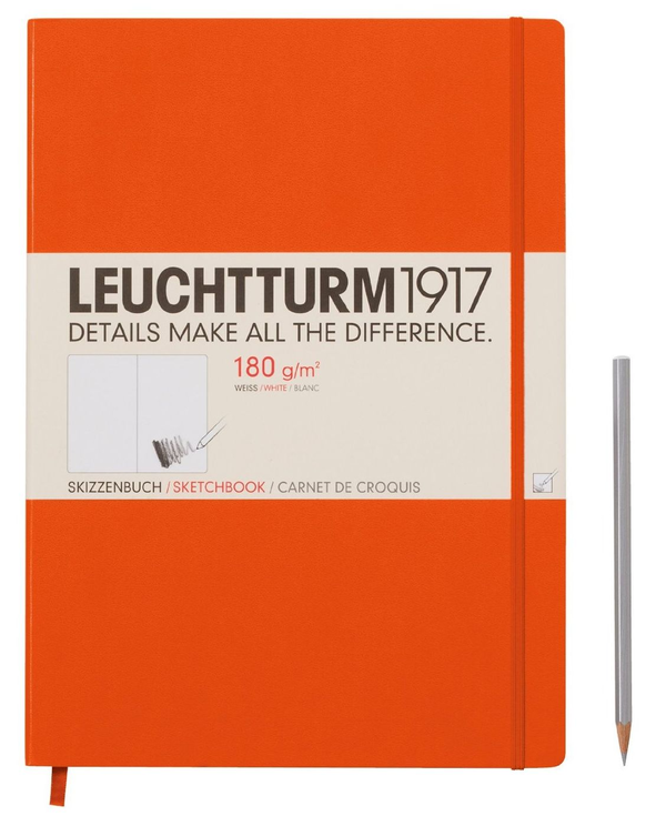  «Скетч-Бук LEUCHTTURM1917 Master Slim А4+ оранжевый (345004)», бренда Leuchtturm1917 - фото №1