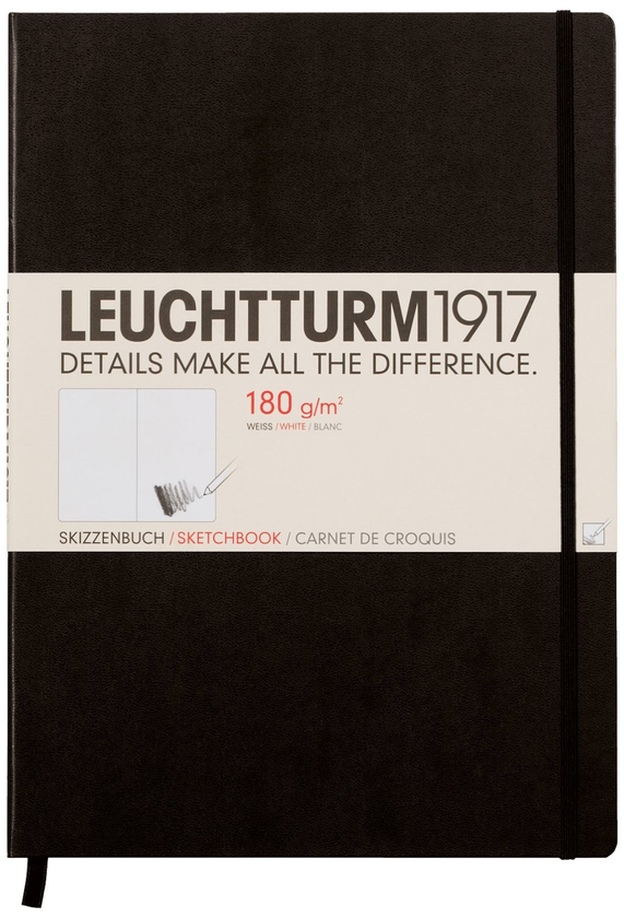  «Скетч-Бук LEUCHTTURM1917 Master Slim А4+ черный (344675)», бренда Leuchtturm1917 - фото №1