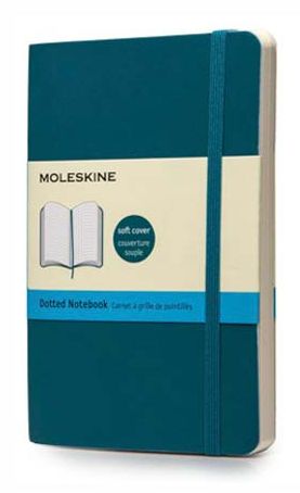 «Карманная записная книжка Moleskine Classic Soft в точку бирюзовая (QP614B6#9788867323555)», бренда Moleskine - фото №1