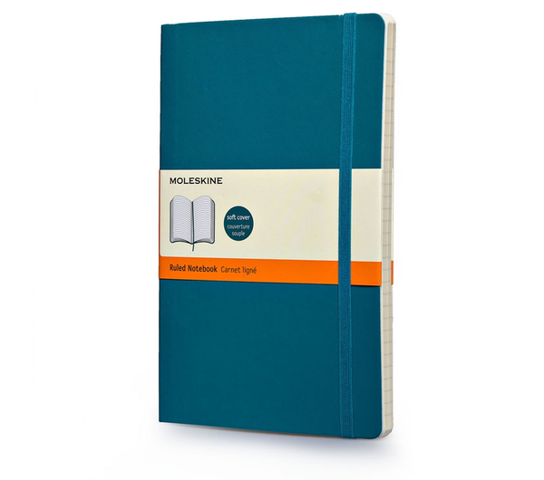 «Записная книжка Moleskine Classic Soft в линейку бирюзовая (QP616B6)», бренда Moleskine - фото №1