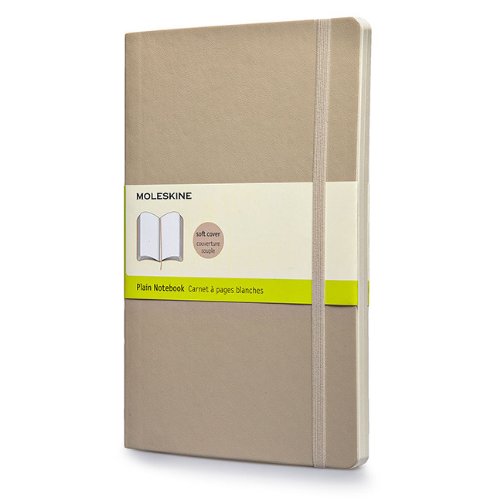 «Записная книжка Moleskine Classic Soft нелинованная бежевая (QP618G4)», бренда Moleskine - фото №1