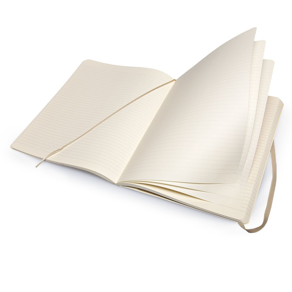 «Записная книжка Moleskine Classic Soft в линейку 19х25 см бежевая (QP621G4#9788867323746)», бренда Moleskine - фото №1