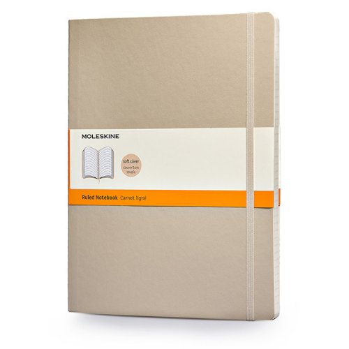 «Записная книжка Moleskine Classic Soft в линейку 19х25 см бежевая (QP621G4#9788867323746)», бренда Moleskine - фото №1