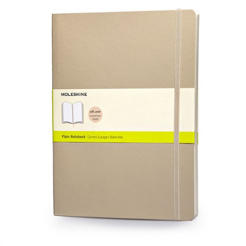 «Записная книжка Moleskine Classic Soft нелинованная 19х25 см бежевая (QP623G4#9788867323821)», бренда Moleskine - фото №1