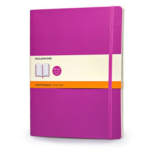 «Записная книжка Moleskine Classic Soft в линейку 19х25 см маджента (QP621H4)», бренда Moleskine - фото №1