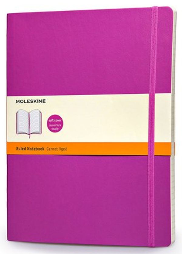 «Записная книжка Moleskine Classic Soft в линейку 19х25 см маджента (QP621H4)», бренда Moleskine - фото №1