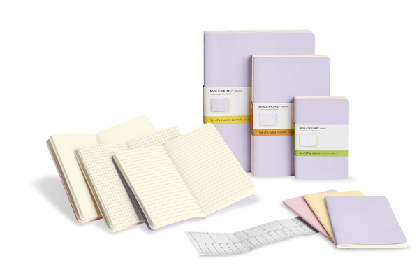  «3 журнала для записей Moleskine Cahier формата 19x25 см Пастельные в линейку комплект из 3 молескинов (CHA21#9788867320639)», бренда Moleskine - фото №1
