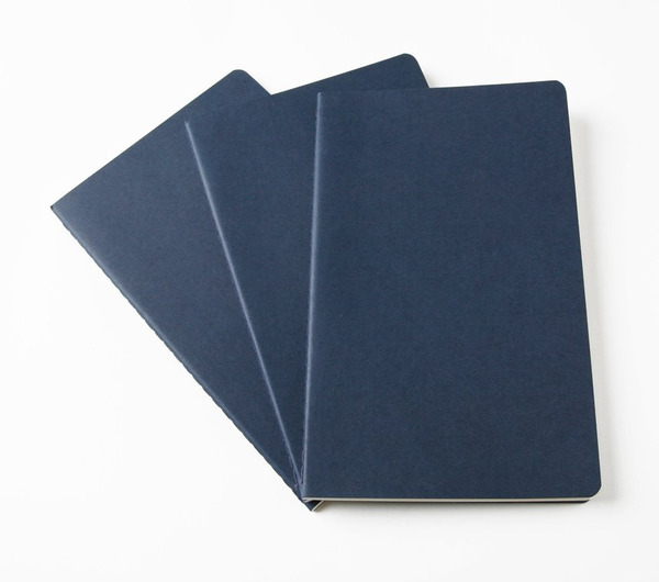  «3 журнала для записей Moleskine Cahier Бордовые нелинованные (978-88-6293-103-8)», бренда Moleskine - фото №1