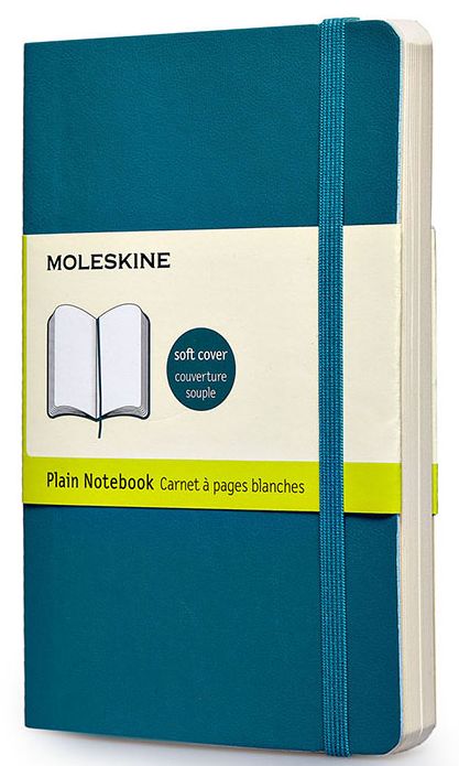  «Записная книжка Moleskine Coloured в мягком переплете Аквамарин нелинованная (978-88-6732-371-5#9788867323715#QP618B6)», бренда Moleskine - фото №1