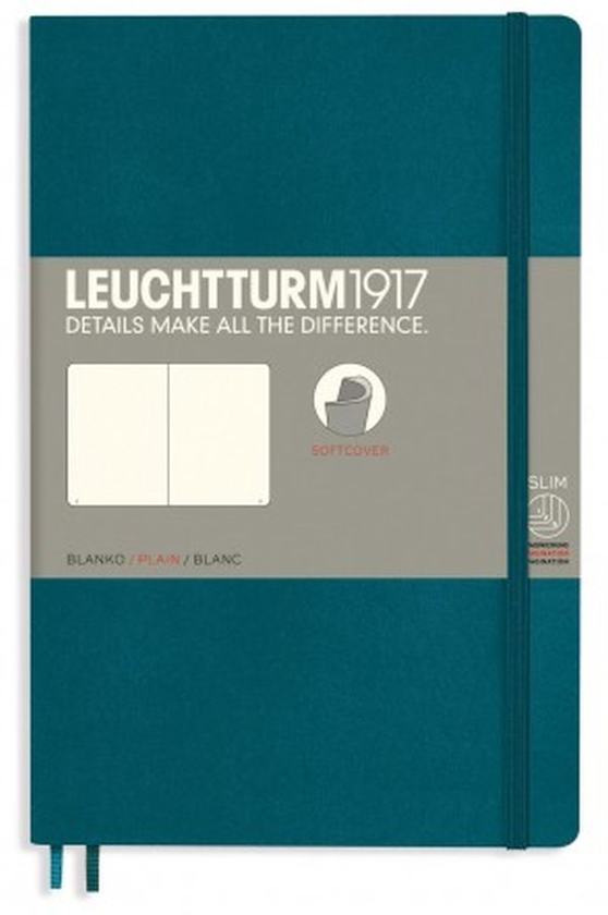  «Блокнот Leuchtturm1917 Paperback Чистые листы Тихоокеанский зеленый (359680)», бренда Leuchtturm1917 - фото №1