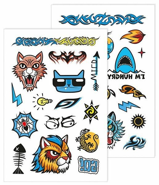 «Temporary tattoos for older boys. Tattoos. Shark», brand Сюрприз - фото №1