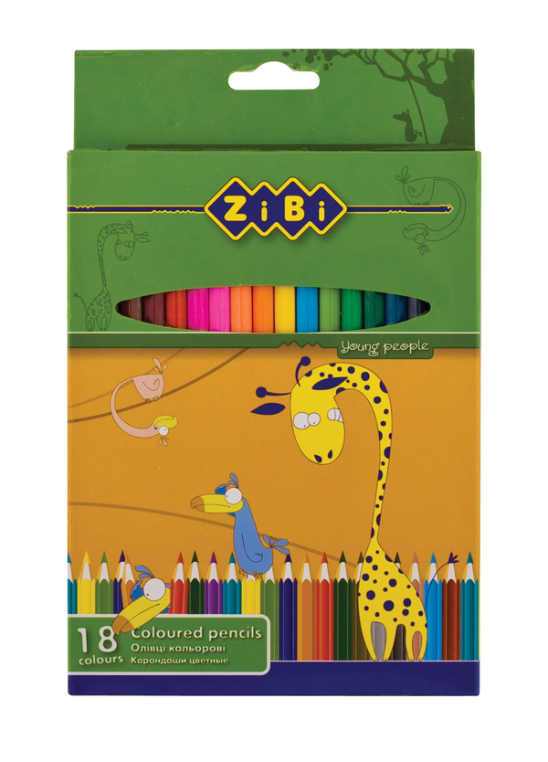 «Карандаши цветные ZiBi 18 цветов (ZB.2402)», бренда Zibi - фото №1