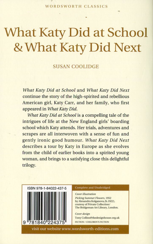 Паперова книга «What Katy Did at School. What Katy Did Next», автор Сьюзан Кулідж - фото №1