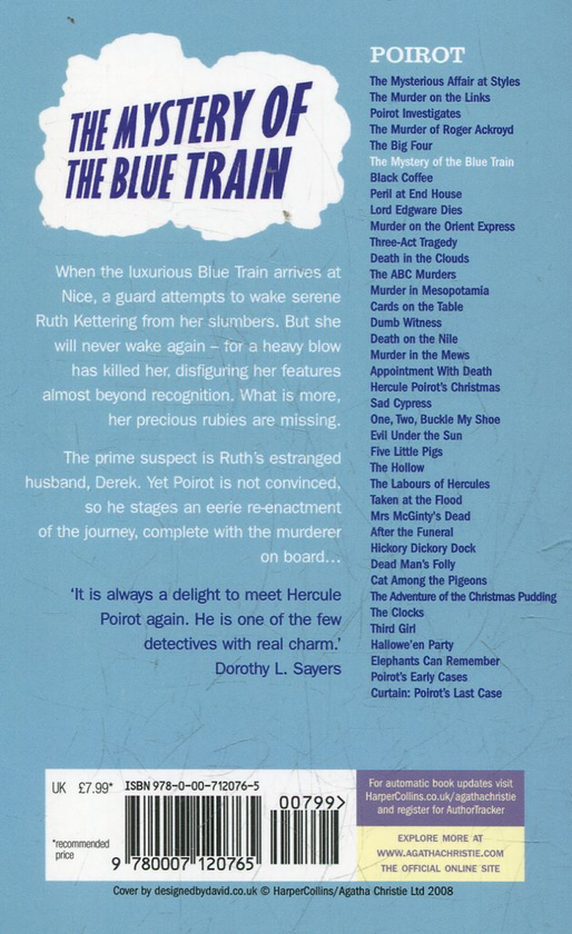 Бумажная книга «The Mystery of the Blue Train», автор Агата Кристи - фото №1