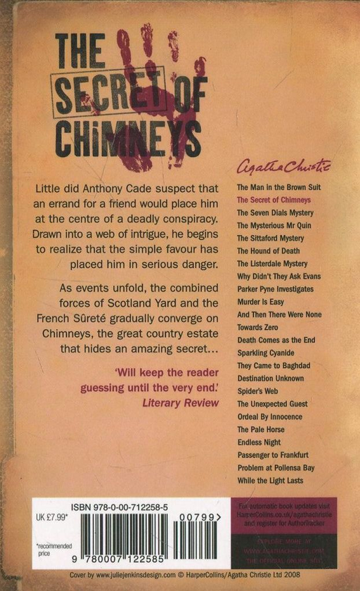 Бумажная книга «The Secret Of Chimneys», автор Агата Кристи - фото №1