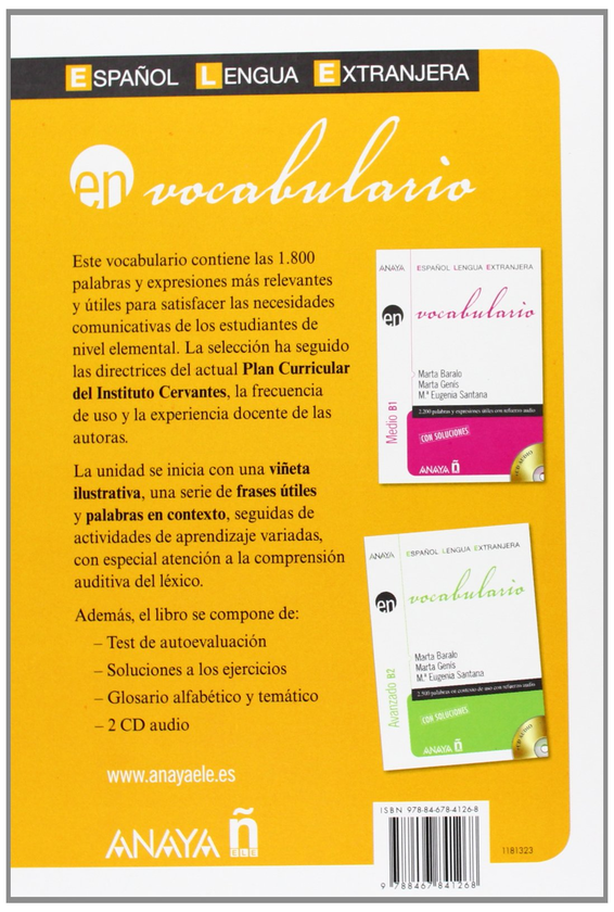 [object Object] «Vocabulario Elemental A1-A2 con soluciones+CD», авторів Марта Барало Оттонелло, Марта Геніс - фото №2 - мініатюра