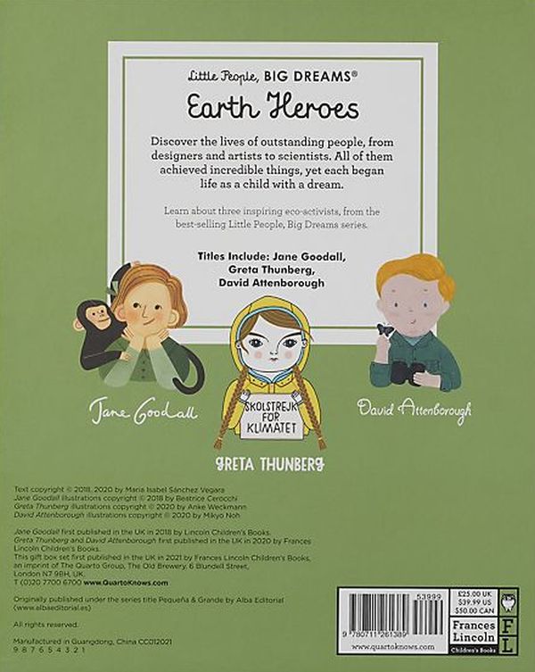 Бумажная книга «Little People, Big Dreams. Earth Heroes (set of 3 books)», автор Мария Исабель Санчес Вегара - фото №1