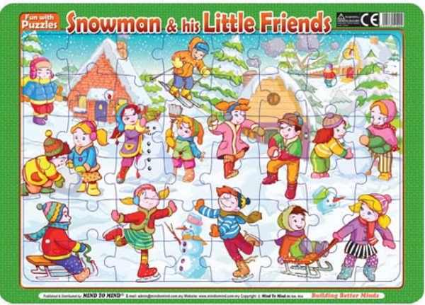 Бумажная книга «Fun With Puzzles. Snowman & Little Friends» - фото №1