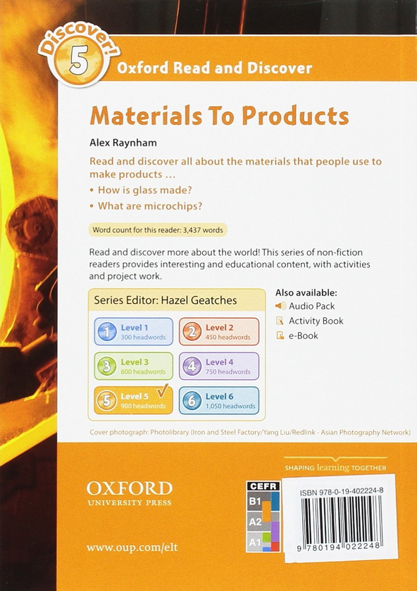 Паперова книга «Oxford Read and Discover: Level 5: Materials to Products Audio Pack », автор Alex Raynham - фото №1