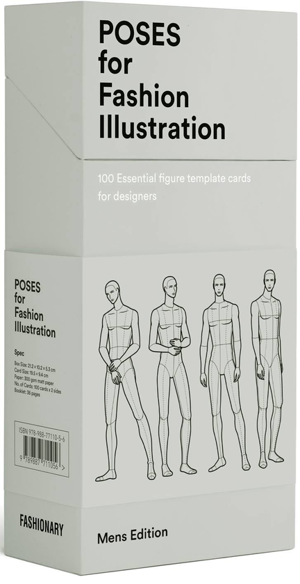 Бумажная книга «Poses for Fashion Illustration - Mens Edition (Cards)» - фото №1