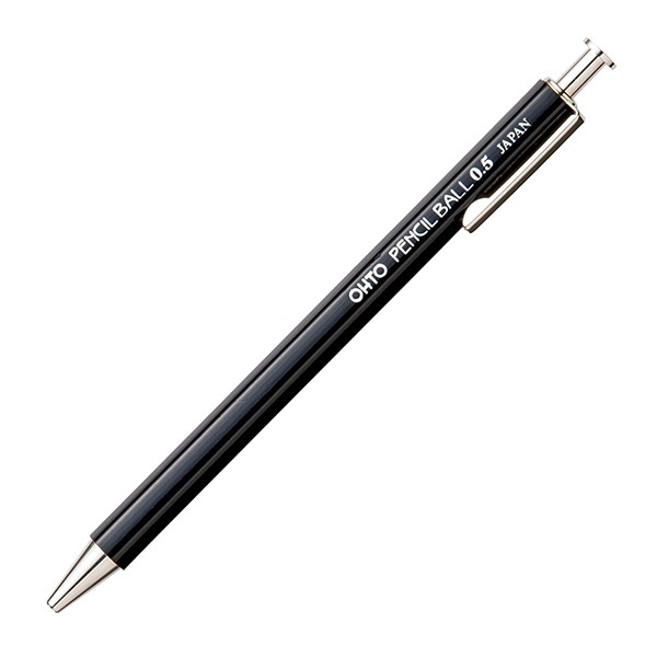«Шариковая ручка OHTO Pencil Ball 0.5 черная (NBP-450E-BK)», бренда OHTO - фото №1