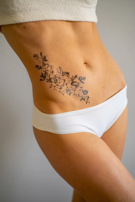 «Тимчасове тату Tattooshka Квіти (QC-904)», бренда Tattooshka - фото №1