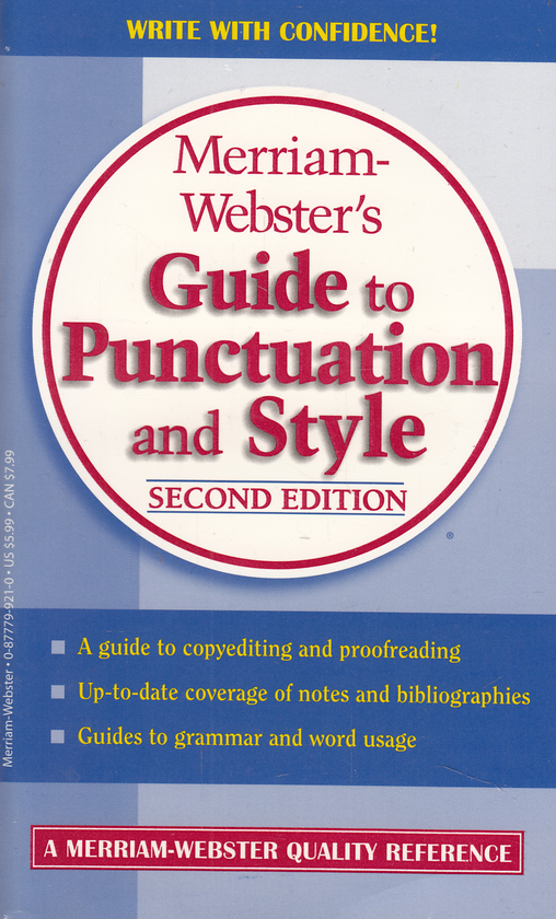 Бумажная книга «Merriam-Webster's Guide To Punctuation and Style» - фото №1