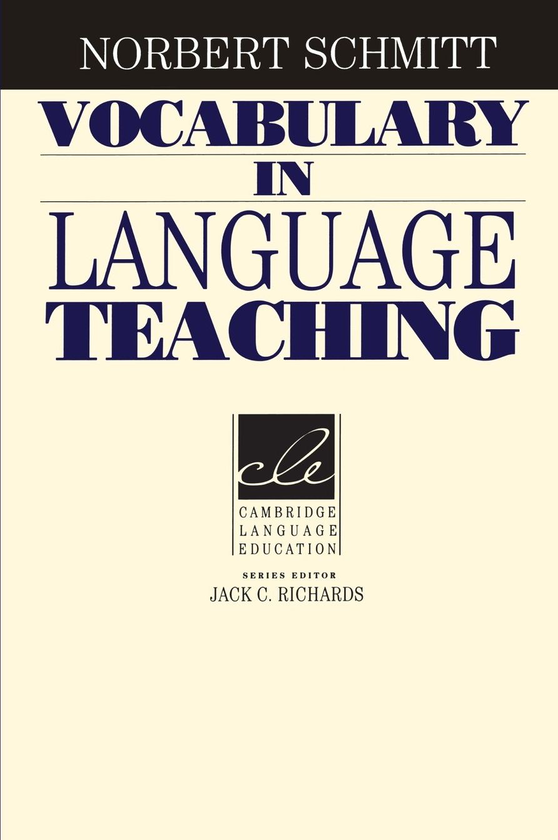 Бумажная книга «Vocabulary in Language Teaching», автор Роберт Шмитт - фото №1