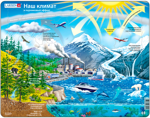  « Пазл Наш климат и парниковый эффект Larsen (NB1)», бренда Larsen - фото №1