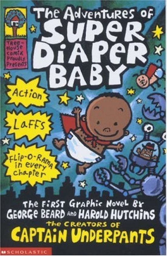 Бумажная книга «The Adventures of Super Diaper Baby», автор Дэв Пилки - фото №1