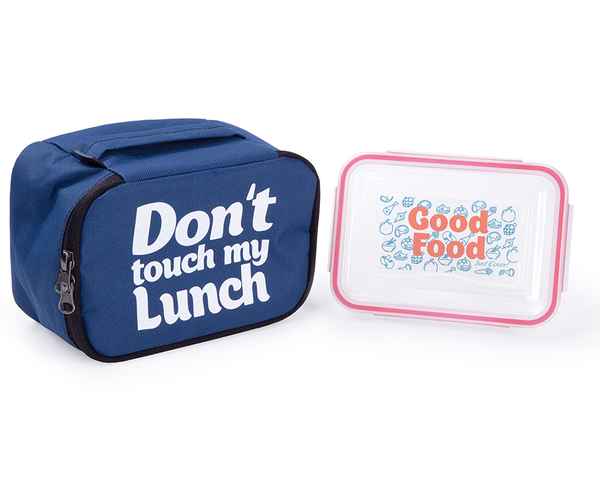 «Термо-сумка для ланча Just Cover Ланч бэг Don't Touch My Lunch синий mini (4823087001809)», бренда Just Cover - фото №1