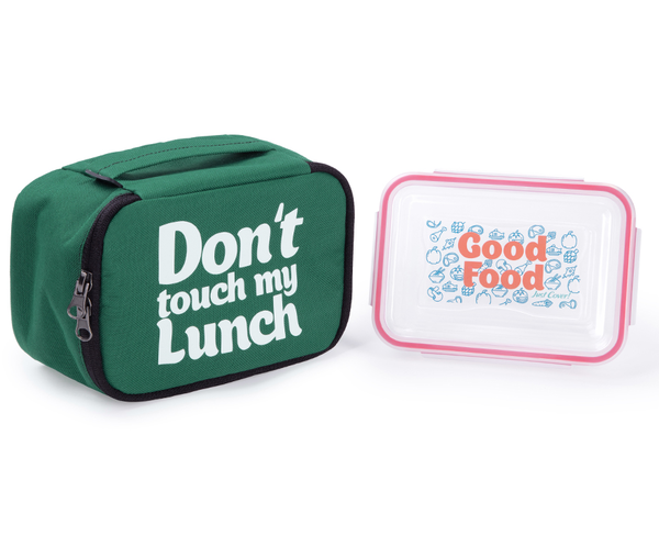 «Термо-сумка для ланча Just Cover Ланч бэг Don't Touch My Lunch зеленый mini (4823087001823)», бренда Just Cover - фото №1