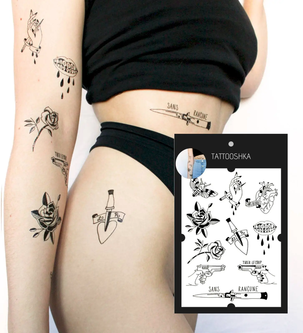 «Тимчасове тату Tattooshka Брутальність (HB-587)», бренда Tattooshka - фото №1