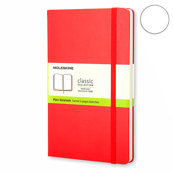  «Блокнот Moleskine Classic средний нелинованный красный (QP062F2)», бренда Moleskine - фото №1